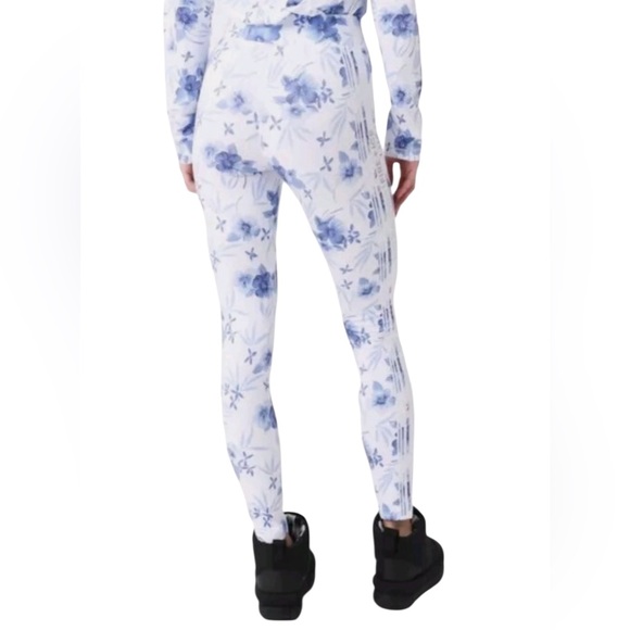 NWT LoveShackFancy Bogner Fire+Ice Blue Floral Base Layer Ski Leggings (AA) - Picture 3 of 16